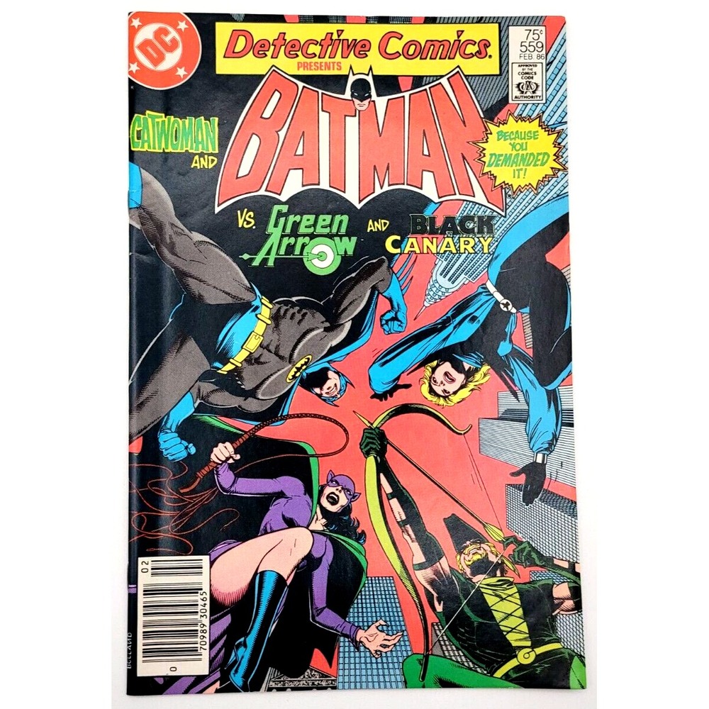 DETECTIVE COMICS #559 (1986) /VF / CATWOMAN BLACK CANARY NEWSSTAND DC COMICS